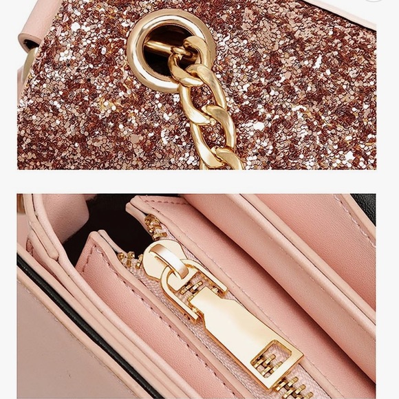 SABARRY Shoulder Bag Crossbody Bag Glitter Clutch Purse Evening Handbag (Blue) - Picture 7 of 8